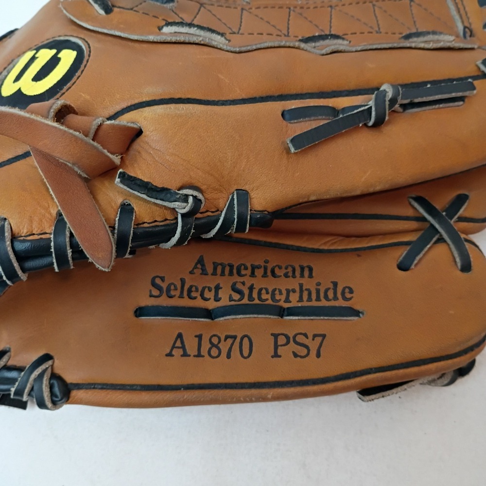 Wilson Pro Staff Series A1870 PS7 Baseball Glove, 13.5 Inch, Dual Hinge Web RHT - Picture 9 of 9
